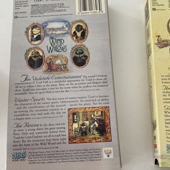 Wind in the willows Four Seasons. Preowned 4 vhs great HBO children’s movies - Picture 9 of 10